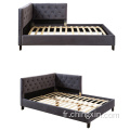 Mobilier de chambre à coucher Tissu doux KD Lit d'angle rembourré en gros Ensembles de chambre à coucher CX615